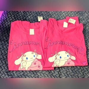 2 Brand New Cinnamonroll Sanrio T-shirts